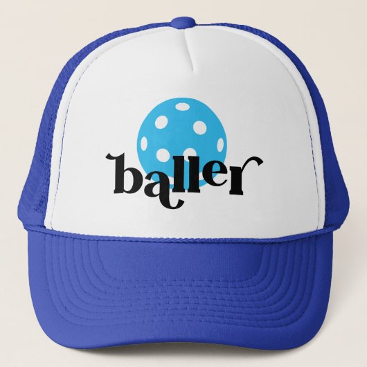 Pickle Baller Grappig Blauw Trucker Pet (Voorkant)
