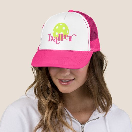 Pickle Baller Grappig Roze Trucker Pet (In situ)
