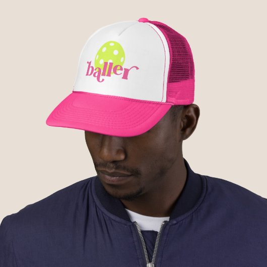 Pickle Baller Grappig Roze Trucker Pet (In situ)