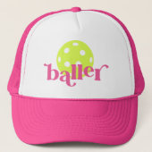Pickle Baller Grappig Roze Trucker Pet (Voorkant)