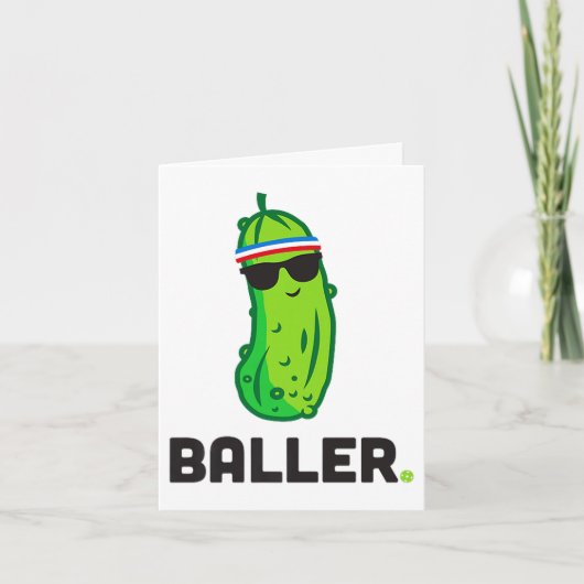 pickle baller' grappige pickleball premium tri-ble kaart (Voorkant)
