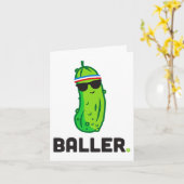 pickle baller' grappige pickleball premium tri-ble kaart (Gele Bloem)