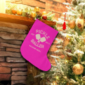 Pickle Baller Pickleball Collegiate Typografie Grote Kerstsok