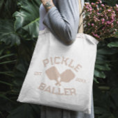Pickle Baller Pickleball Collegiate Typografie Tote Bag