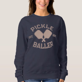 Pickle Baller Pickleball Collegiate Typografie Trui