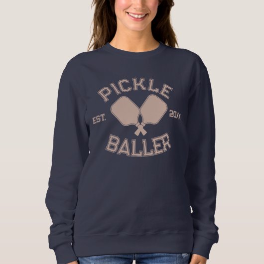 Pickle Baller Pickleball Collegiate Typografie Trui (Voorkant)