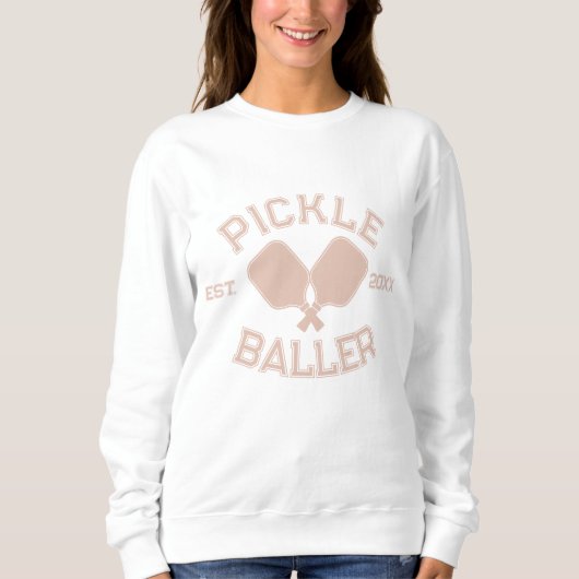 Pickle Baller Pickleball Collegiate Typografie Trui (Voorkant)