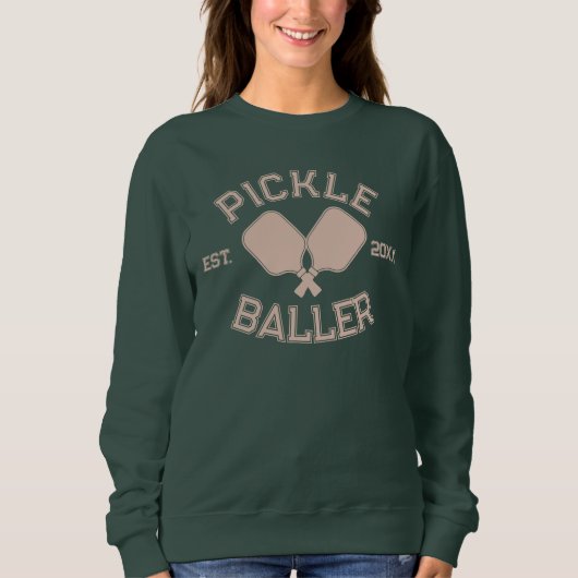 Pickle Baller Pickleball Collegiate Typografie Trui (Voorkant)
