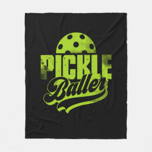 Pickle Baller Pickleball Fleece Deken