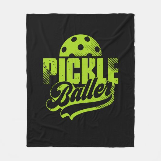 Pickle Baller Pickleball Fleece Deken (Voorkant)