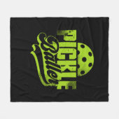 Pickle Baller Pickleball Fleece Deken (Voorkant (Horizontaal))