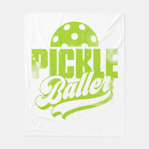 Pickle Baller Pickleball Fleece Deken