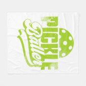 Pickle Baller Pickleball Fleece Deken (Voorkant (Horizontaal))