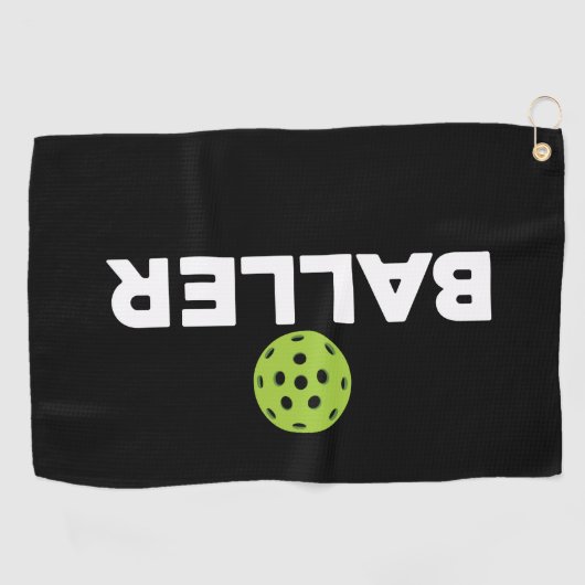 (Pickle)Beer Pickleball Microfiber Towel Golfhanddoek (Horizontaal)