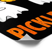 Pickle-boo grappige spook Halloween pickleball  Poster (Hoek)