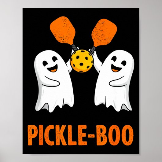 Pickle-boo grappige spook Halloween pickleball  Poster (Voorkant)