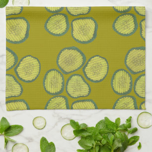 Pickle Chips Green Dill Pickle Chip Kitchen Towel Theedoek