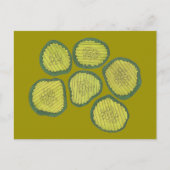 Pickle Chips Green Kosher Dill Pickle Chip Design Briefkaart (Voorkant)