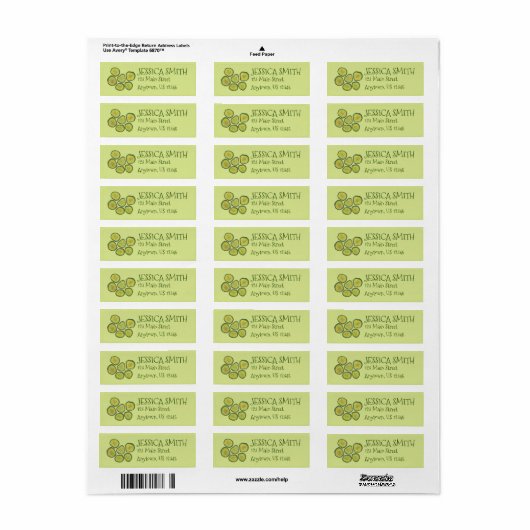 Pickle Chips Green Kosher Dill Pickle Chip Design Etiket (Full Sheet)