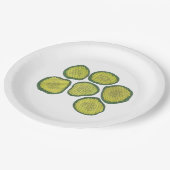 Pickle Chips Green Kosher Dill Pickle Chip Design Papieren Bordje (Gekanteld)