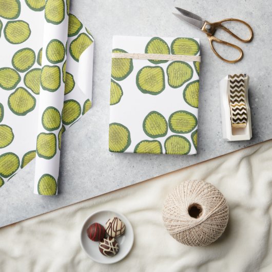 Pickle Chips Green Kosher Dill Pickle Chip Foodie Cadeaupapier (Crafts)