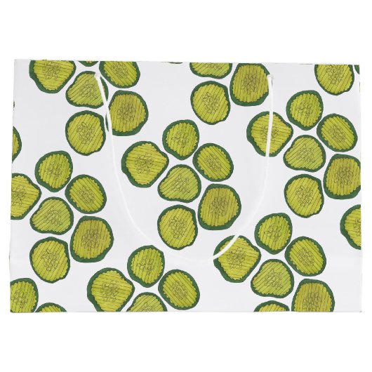 Pickle Chips Green Kosher Dill Pickle Chip Foodie Large Cadeautasje (Achterkant)