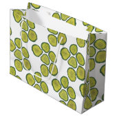 Pickle Chips Green Kosher Dill Pickle Chip Foodie Large Cadeautasje (Voorkant Gekanteld)