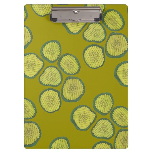 Pickle Chips Sweet Pickles Food Kosher Dill Design Klembord (Voorkant)