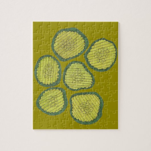 Pickle Chips Sweet Pickles Food Kosher Dill Design Legpuzzel (Verticaal)