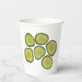 Pickle Chips Sweet Pickles Food Kosher Dill Print Papieren Bekers (Voorkant)