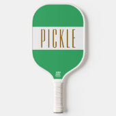 PICKLE Cool Schattige Sportief Zee Groen Wit Strep Pickleball Paddle (Voorkant)