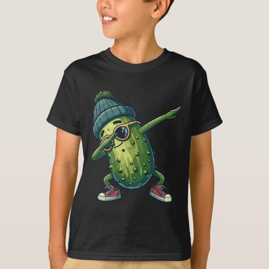 Pickle Cucumber Funny National Pickle Day Dabbing T-shirt (Voorkant)