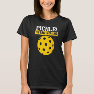 Pickle De Bal Roept Paddle Pickleball Speler T-shirt