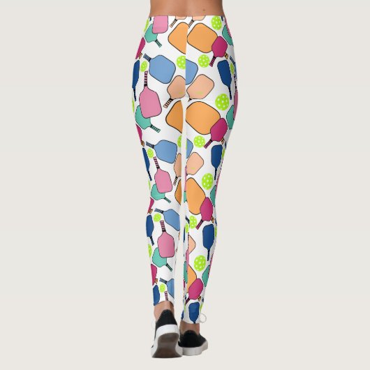 Pickle deze kleurrijke pickleball Leggings (Achterkant)