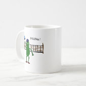 Pickle die Pickleball Primitieve Kunst speelt Koffiemok (Voorkant links)