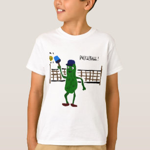 Pickle die Pickleball Primitieve Kunst speelt T-shirt