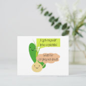 Pickle en Humor van uien Briefkaart (Staand voorkant)