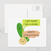 Pickle en Humor van uien Briefkaart (Voorkant / Achterkant)