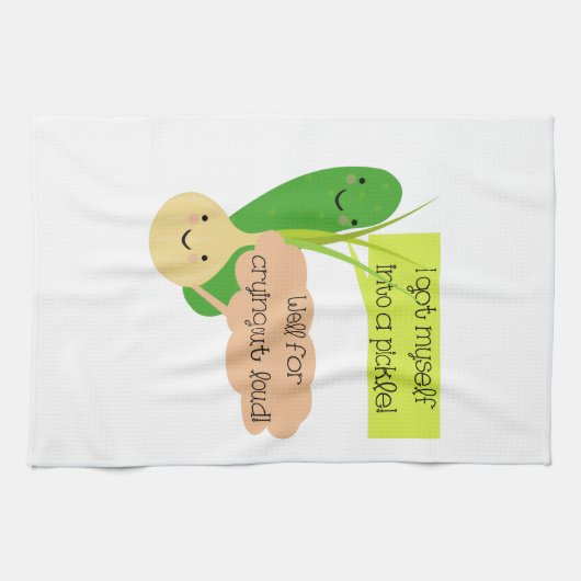 Pickle en Humor van uien Theedoek (Horizontaal)