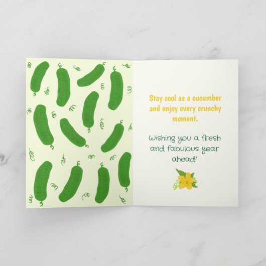 Pickle & Fresh Collection Birthday Kaart (Binnen)