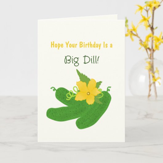 Pickle & Fresh Collection Birthday Kaart (Gele Bloem)