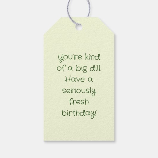 Pickle & Fresh Collection Cadeaulabel (Achterkant)