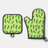 Pickle & Fresh Collection met patroon Ovenwant & Pannenlap Set (Voorkant)