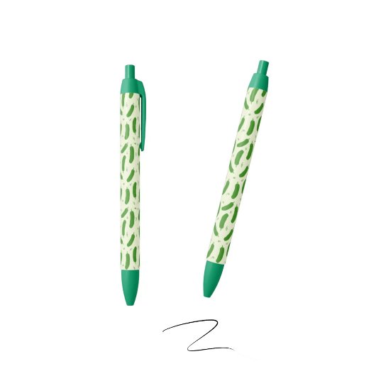 Pickle & Fresh Collection patterned Zwarte Inkt Pen