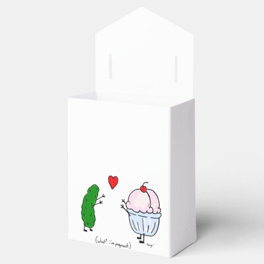 Pickle houdt van Ice Cream Baby shower Favor Box Bedankdoosjes (Geopend)