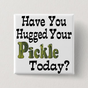Pickle Hugger Vierkante Button 5,1 Cm