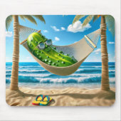 Pickle in een tropische hangmat muismat (Voorkant)