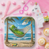 Pickle in een tropische hangmat papieren bordje (Feest)