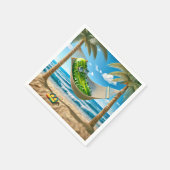 Pickle in een tropische hangmat servet (Hoek)