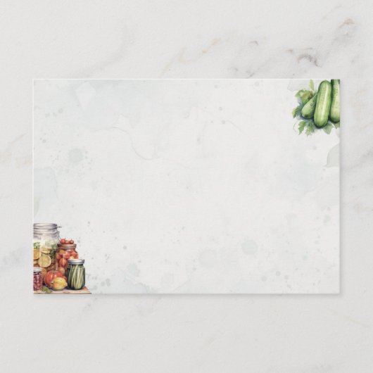 Pickle Jar Basic Blank Recept Kaart (Voorkant)